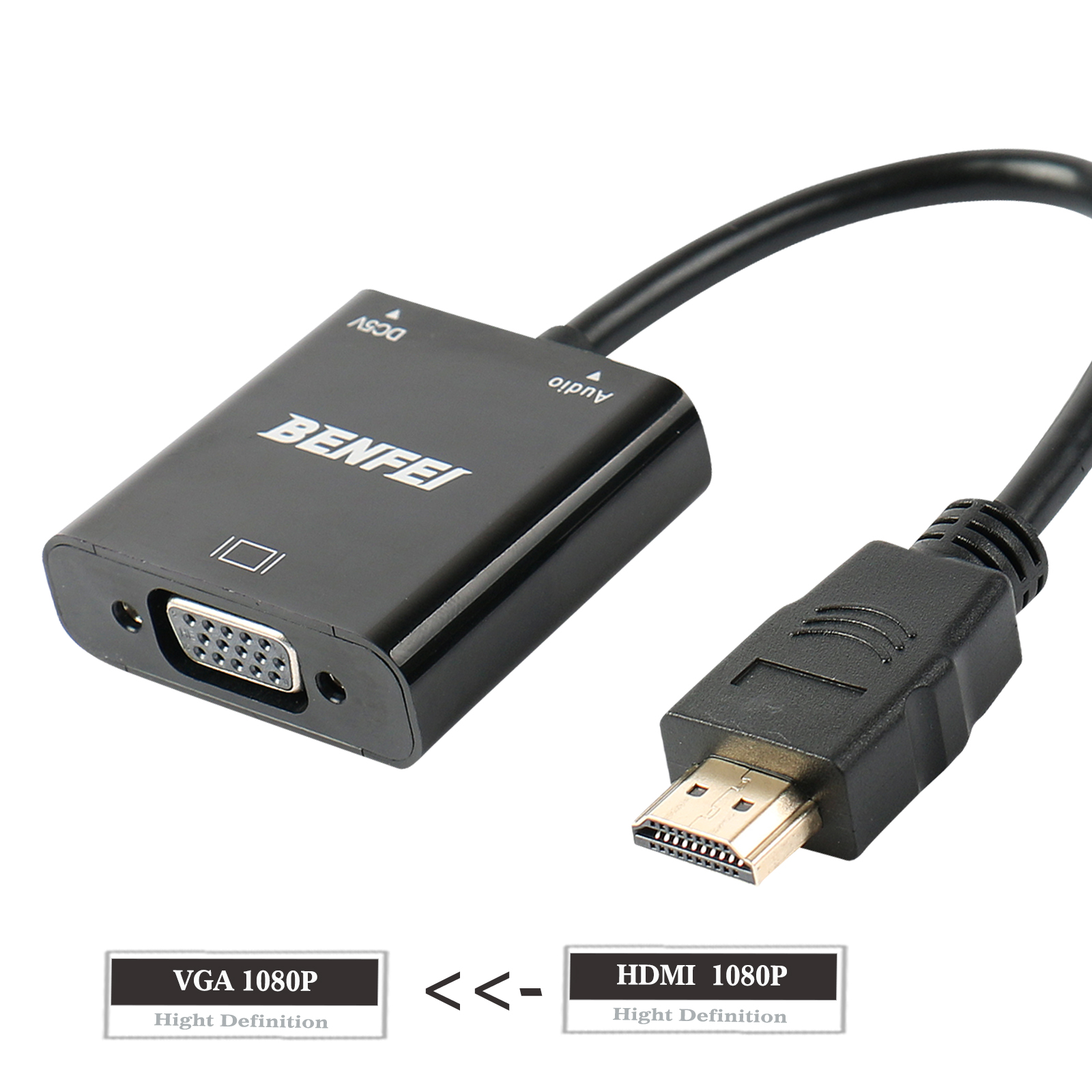 Câble BENFEI HDMI vers VGA – Benfei – Zone Affaire